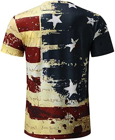 XXBR majice kratkih rukava za muškarce, američka zastava grafički grafički majica Patriotske majice mišićna vježba teretana majica