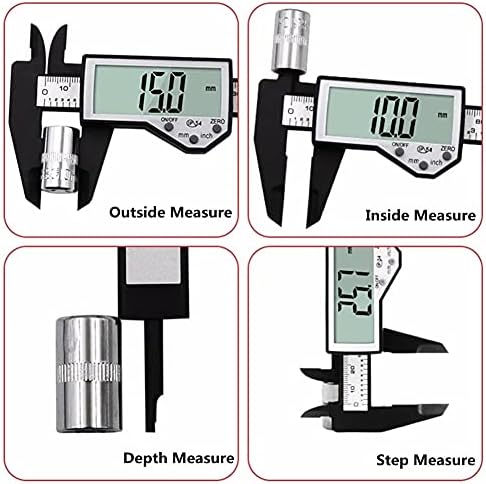 ZLXDP 150mm LCD Digitalna elektronska čeljust za Noniranje Plastična čeljust vodootporni alat za mjerenje