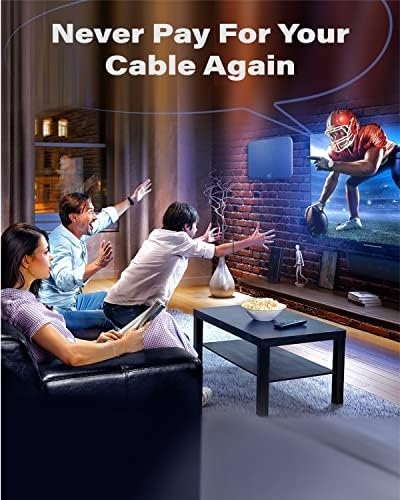2023 Amplified HD Digitalna TV Antena dugačak domet od 250 + milja - podržava 4K 8K 1080p Fire tv Stick i sve TV-ove-unutrašnji Smart