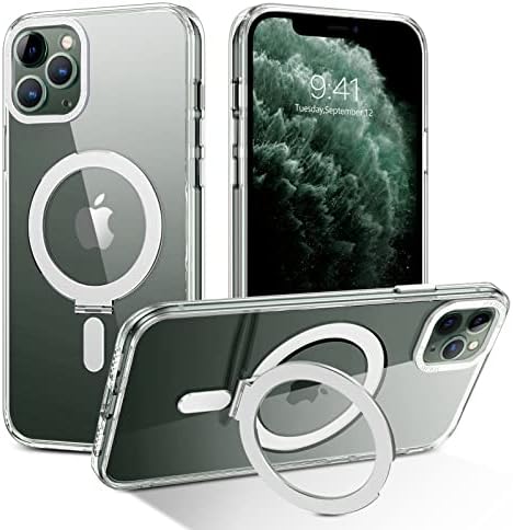 Dueue za iPhone 11 PRO magnetsku futrolu s nevidljivim postoljem [kompatibilan s magsafe], čistom zaštitnom poklopcu cijelog tijela