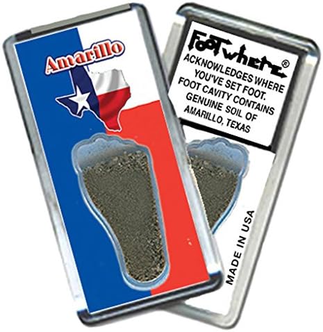 Amarillo FootWhere Magnet Za Frižider Za Suvenire. Proizvedeno u SAD-u