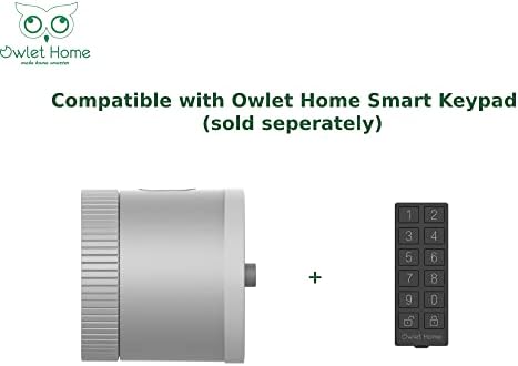 Owlet Home WiFi & Bluetooth omogućeno Smart Lock + Gateway, Automatsko zaključavanje i otključavanje, daljinski pristup bez ključa, kompatibilan sa većinom jednocilindričnih mrtvih, pametno tastatura može se kupiti za pametni tastatura