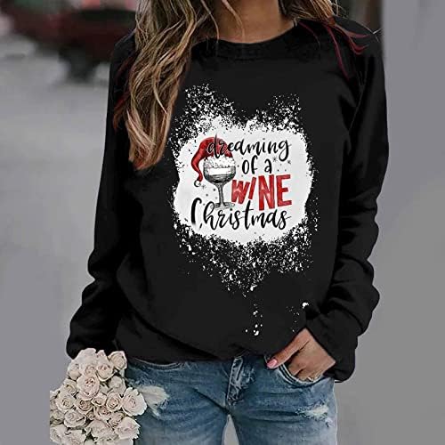 Žene Trendy Pulover Ležerne prilike plairane Faun Snowflake tiskane slatke tuničke majice bluza labava FIT TEE majica za gamaše