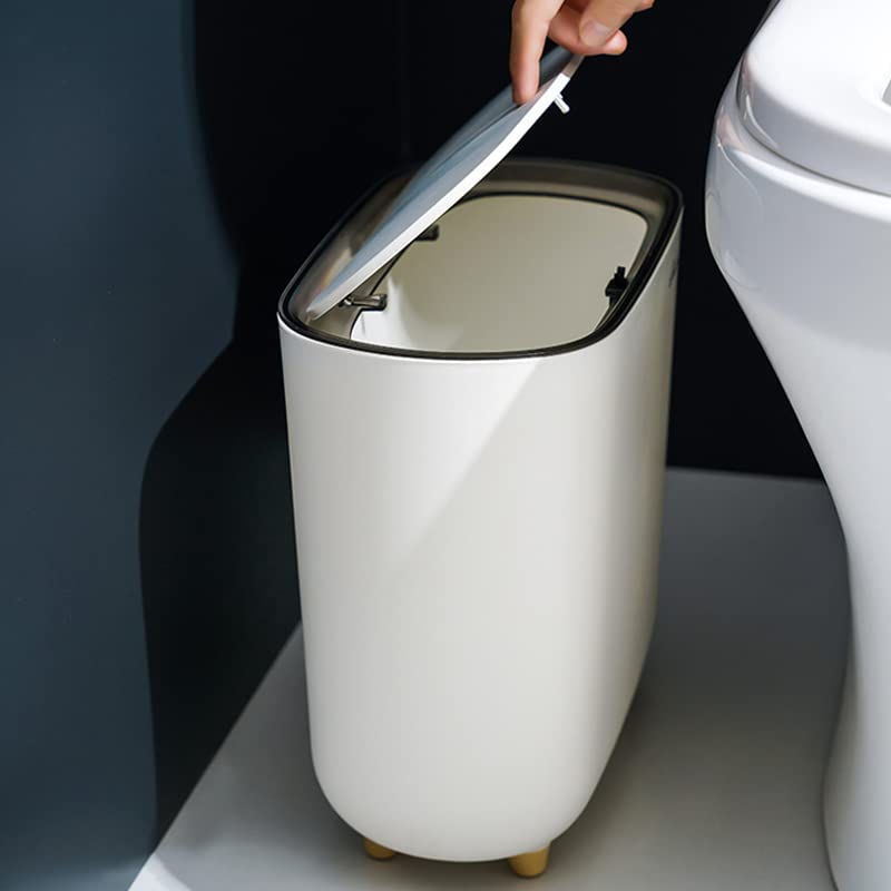 Doxiglobal Kan za smeće Kongaškin za usne Lip Rectangularni otpad Bin spremnik za smeće Bijelo za kućnu kancelariju kupaonica kuhinja-2.4