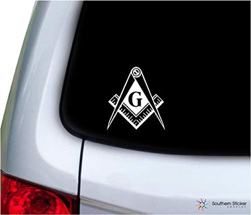 Kompanija Južna naljepnica Freemason Masonic Lodge Simbol 3.9x4,2 inča Veličina prenosnog prozora laptop kamion - napravljen i isporučen u SAD