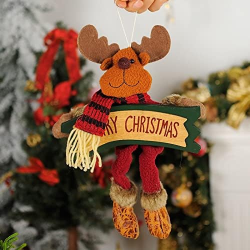 Božićni ukras rekviziti Teleskopska lutka Božićni jelen Plišani poklon Privjesak Kristalni auto ukrasi