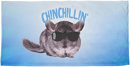 Old Glory Chinchillin Chinchilla sunčane naočale ručnik za plažu, kupatilo, tuš, bazen, plivanje, odmor, novost smiješan kućni ljubimac