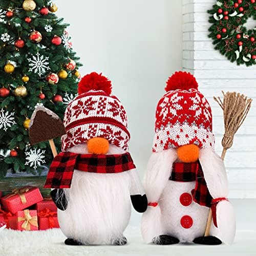 Gnome Pokloni za žene - Božićni Gnomes Dekor za dom, 2 pakovanja božićnih gnoma Držači za mantle Božićne gnome ukrase, božićni dekor