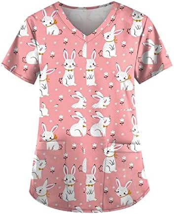 AKOLLSPPNSY materinstvo 2023 Uskrsni dan Ukupna jednolivna bluza s pilingom Casual Funny Tshirts majice za žene