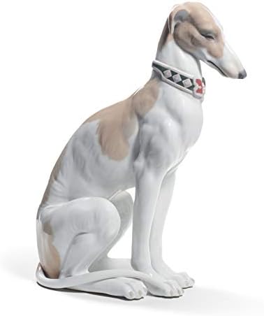 LADRÓ Nadaljeni hrtski figuric. Porculanska figura za pse.