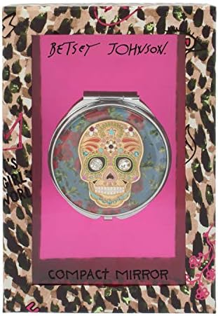Betsey Johnson Rose motiv šećerne lubanje Kompaktni u betwey johnson poklon kutiji