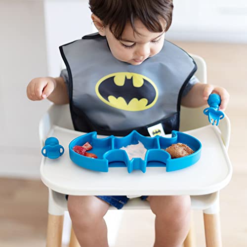 Bumkins DC stripovi Superbib, baby BIB, vodootporan, otporan na pranje, mrlje i miris, 6-24 mjeseca - Batman / Superman, Batman i