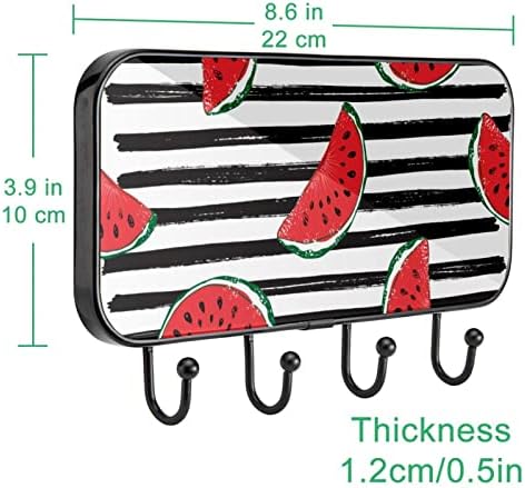 TFCOCFFTE kuke za viseće, zidne kuke, ljepljive kuke, ljepljive kuke za viseće, voćne lubenice crni prugasti uzorak