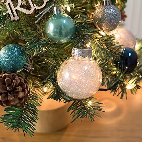 Mevida Mini tablice božićno drvce sa svjetlima, umjetno malo božićno drvce, 18 inča pre-upamljene Xmas stablo gornji dekor, baterija-plava 45cm