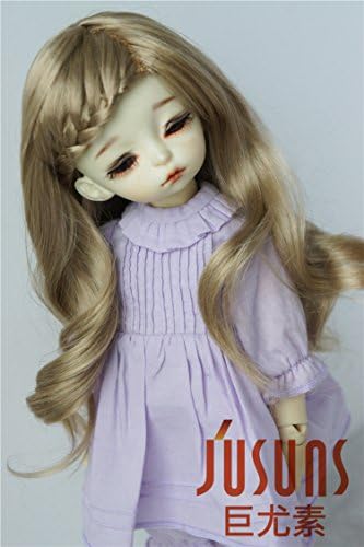 JD204 6-7inch Brown Dame pletenice Curly BJD lutke Perike 1/6 YoSD sintetički mohair perika BJD perike 6-7 inča pribor za lutke