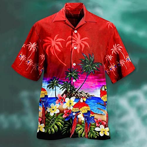 2023 Nova muška proljeća / ljetna modna casual papagajnog print Party Beach labavi ispis Kratki muški dugi rukavac