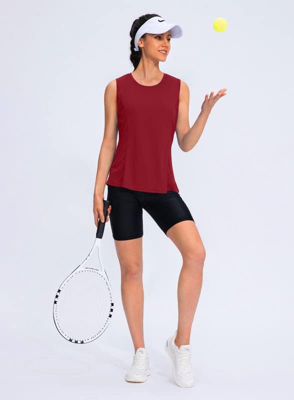 YYV ženske konzerve za vježbanje Lagane majice bez rukava za žene labave vrhove za atletski trčanje tenis joga