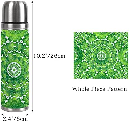 Vantaso boce za vodu Zdravo Spring cvjetni zeleni lišće St. Patrick Dan Dvostruka zidna vakuumska čaša za tikvicu 500ml 17 oz za sportsko