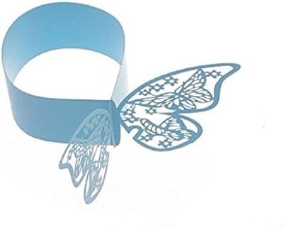 Laserski rez papir leptir prsten za salvete za vjenčanje zabave ukras za tablice-razne boje-24 kom