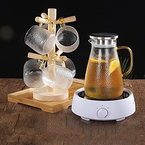 PDGJG čaj set za čaj za vodu Set staklena čaša sa ručkom sa visokim temperaturnim otpornim šalicama Potpuna čaša Kompletna dnevna
