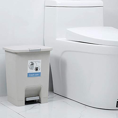 Skimt smeće može kupatilo 15l podnožje pritiskanje tipa kante za smeće može kućni papučić stopala može sa poklopcem - siva