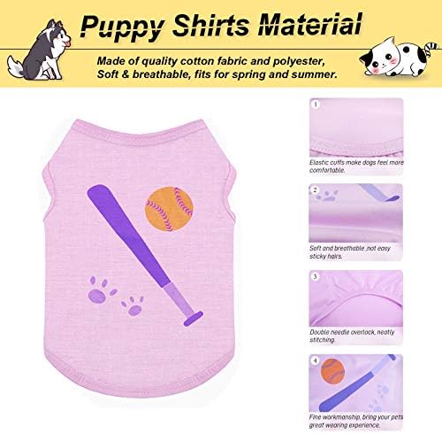 Pas majica Pet tiskane košulje Mekani prozračni štenad rukavac slatki pas pamučni dukseri za male pse i mačke 9pcs