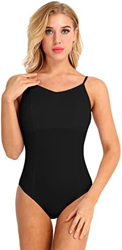 winying Womens Criss Cross Back ugrađen u grudnjak s policama baletni plesni triko gimnastički bodi za ples