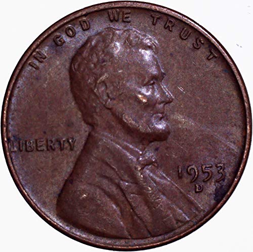 1953 D Lincoln pšenični cent 1C sajam