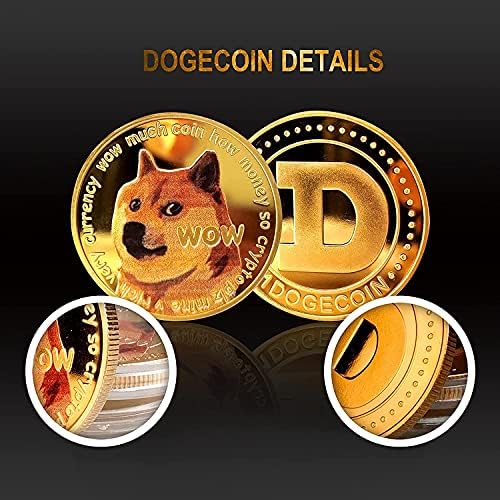 2pcs dogecoin sa čistom zaštitnom futrolom 1oz Komemorativni kovanica Dogecoin Coin 2021 Limited Edition Kolekcionarski kovanica Kolekcionari