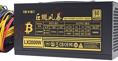 2000W PSU napajanje za računalo 8 Video kartica Mining Bitcoin Miner ATX PC 110V-220V ETC ETC ZEC ZCASH DGB XMR