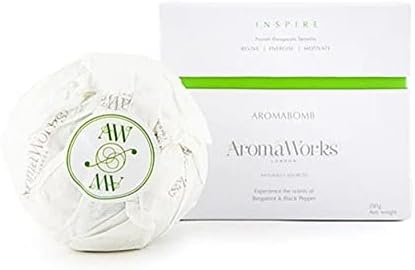 AromaWorks Inspire AromaBomb | Podignite svoj um i ojačajte svoja čula | crni biber, limeta & bergamot mirisi / ručni rad u Ujedinjenom