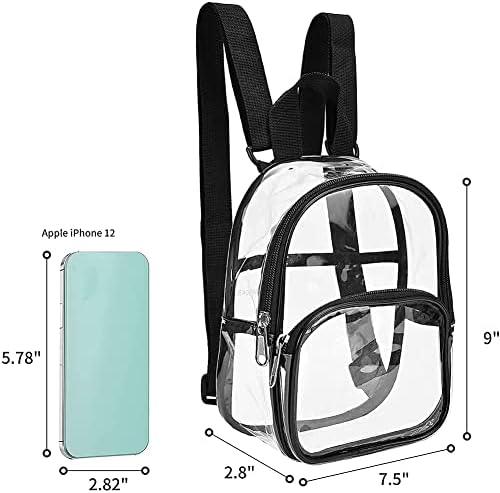 Sagaan Clear Mini ruksak mini prozirni ruksak na otvorenom Sportski ruksak Unisex torba za posao Putovanje Sporting