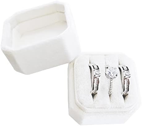 Ormanovska kutija za svadbenu ceremoniju-premium antikviteta 3 slota zvona kutija Vintage prstena s odvojivim poklopcem za ceremoniju