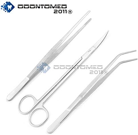 OdontOmed2011 Alati od nehrđajućeg čelika Prikladan rad Aquascape makaze Tweezers Set alata 3 u 1 za akvarij riblje spremnik s postrojenjem