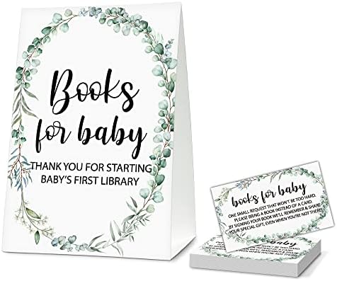 ONDTOM zelenilo za bebe tuširanje 5 X7 Samostojeći zahtjev za knjige Pozvao se sa 50 Kartica za obradu knjiga, rod za bebe najavljuju