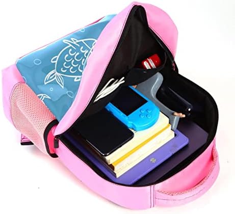 VBFOFBV putni ruksak, backpack laptop za žene muškarci, modni ruksak, plavo bijelo more životinjsko slikanje ribe