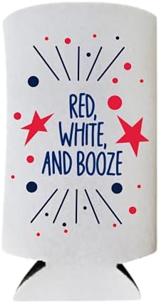 Smiješni patriotski tanki mogu hladniji - crveni bijeli i svinji šiljasti seltzer hladi - 4. jula, dan sjećanja, ljetne hlađenje - američka zabava