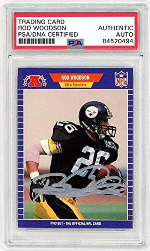 Rod Woodson potpisao 1989 pro Set Rookie Card RC # 354 PSA - Nogometne ploče sa nogometnim rookie karticama