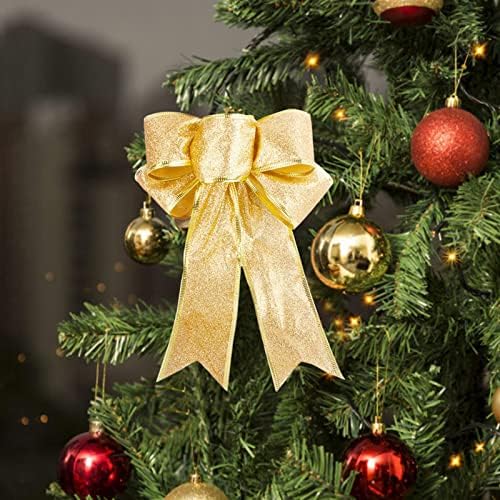 15cm Zlatni sjajni sjajni božićni ukras za luk Božićna plastična zvijezda vrpca za odmorski ukras kristala ispod 10