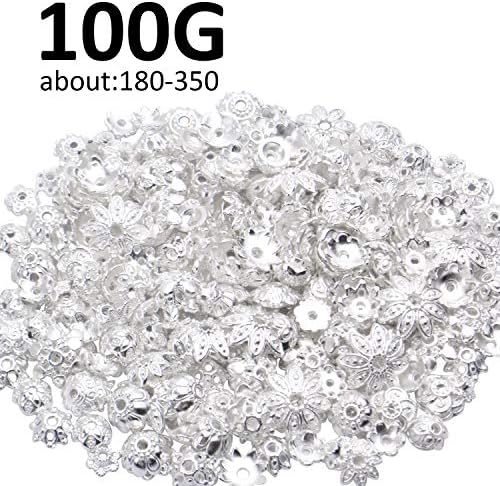 BronaGrand 100 Gram perle kape metalni odstojnici Nakit nalazi oprema za narukvicu ogrlica Nakit odluka, srebro