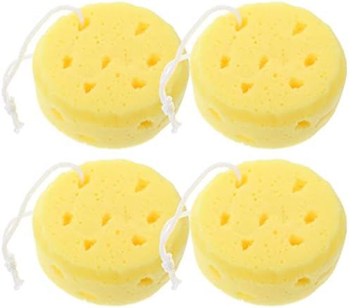 Minkessy 4pcs Baby Bath Spužva okrugla Loofah tuš spužva za tijelo pilinga piling pilinga Spužva Spas lisnato loptice za čišćenje