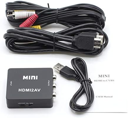 CIMPLE CO - HDMI do pretvarača RCA - pretvara se sa HDMI - ne radi na obrnutoj obrnuto - dolje - Crni komplet