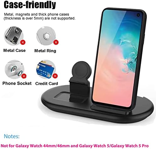 Bežični punjač za Samsung, 3 u 1 bežična stanica za punjenje za Samsung Galaxy S23/S22/S21/S20/S10/S9/Note 10, Galaxy Watch Charger