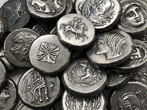 Grčki novčići mesingani srebrni antički obrtni obrtni kovanice nepravilne veličine tipa 61