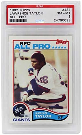 Lawrence Taylor 1982 TOPPS Fudbal 434 RC Rookie kartica - PSA 8 Nm-MT