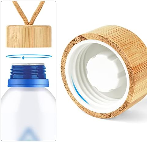 LINKidea boce za višekratnu upotrebu za višekratnu upotrebu Drveni poklopac kompatibilan je sa stazom, ikad flaširane vode za piće