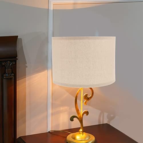 LACELIFTY cilindrični bubanj kopče prirodne posteljine lampe nijanse tkanine lampice ručno izrađene navlake srednje lampe za stolni