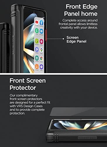 VRS dizajn Terra Guard Active s Galaxy Z Fold 4 5g, [Multi funkcionalna zaštita šarke - poklopac olovke + zaštita] Kućište s poklopcem