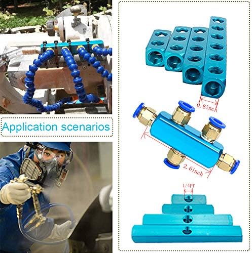 2kom 1 / 4PT 2 načina 5 priključaka razvodni blok razdjelnik vazdušni kompresor crijevo Inline cijev Pneumatski cilindar za brzo spajanje