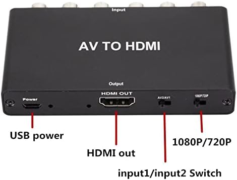Gofidin AV preklopnik RCA AV u HDMI pretvarač Mini kompozitni CVBS Game Console u HDMI kompatibilan AV2 audio priključak